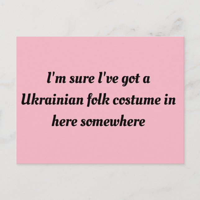 orphan black tv show quote Ukrainian folk costume Postcard (Front)