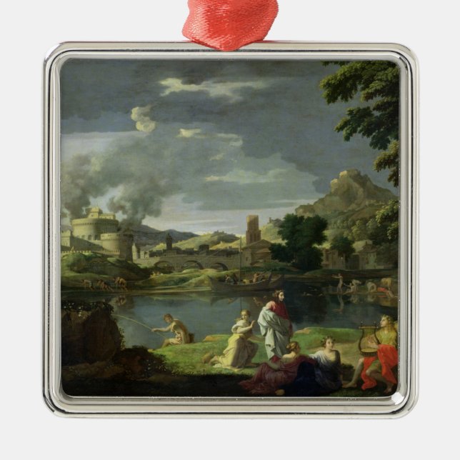 Orpheus and Eurydice 2 Metal Tree Decoration (Front)