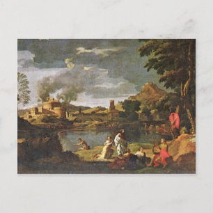 Orpheus And Eurydice By Poussin Nicolas Postcard