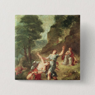 Orpheus and Eurydice, Spring 15 Cm Square Badge