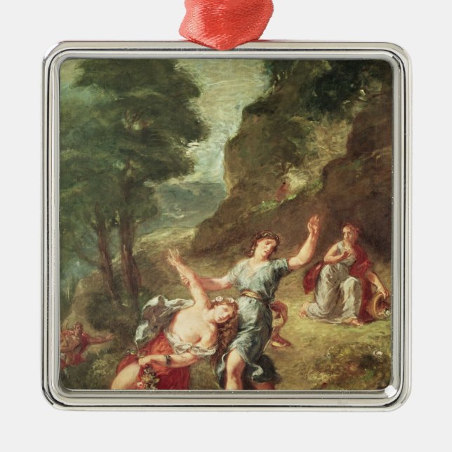 Orpheus and Eurydice, Spring Metal Tree Decoration (Front)