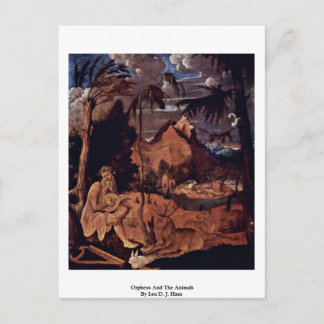 Orpheus And The Animals By Leu D. J. Hans Postcard