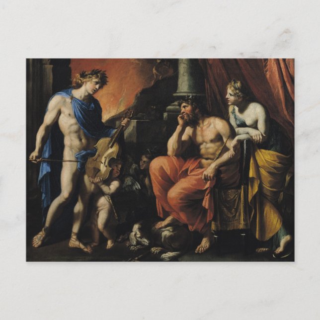 Orpheus before Pluto and Persephone Postcard (Front)