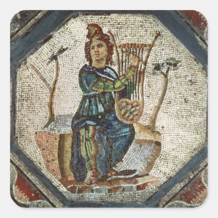 Orpheus Charming the Animals Square Sticker