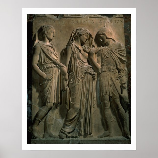 Orpheus, Eurydice and Hermes (marble) Poster (Front)