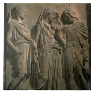 Orpheus, Eurydice and Hermes (marble) Tile