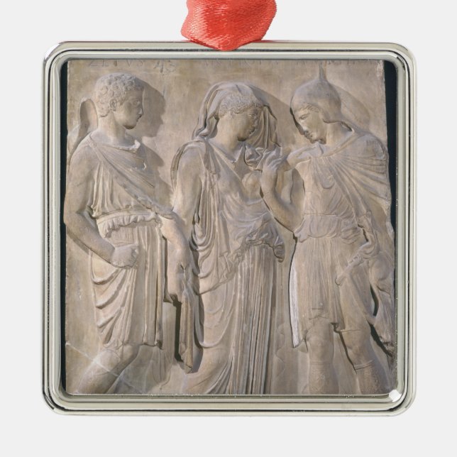 Orpheus, Eurydice and Hermes Metal Tree Decoration (Front)