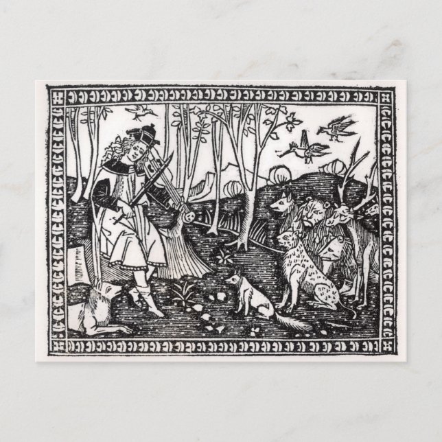 Orpheus Playing to the Animals, 1500 Postcard (Front)