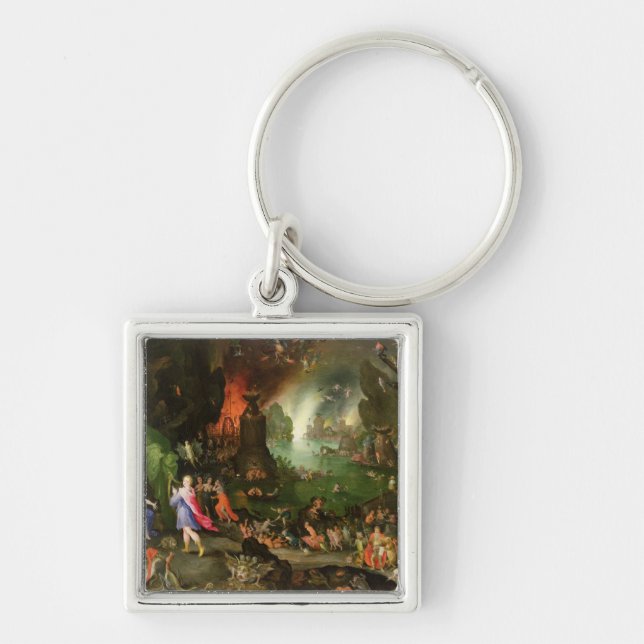 Orpheus with a Harp Playing to Pluto Key Ring (Front)