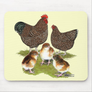 Orpington Jubilee Chicken Family Mouse Mat