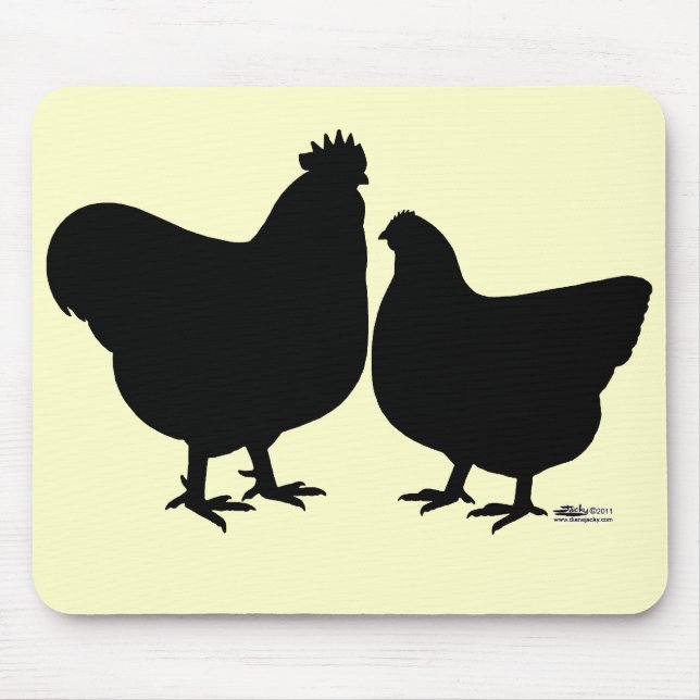 Orpington Silhouette Mouse Mat (Front)