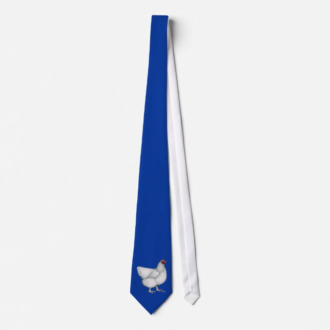 Orpington White Hen Tie (Front)