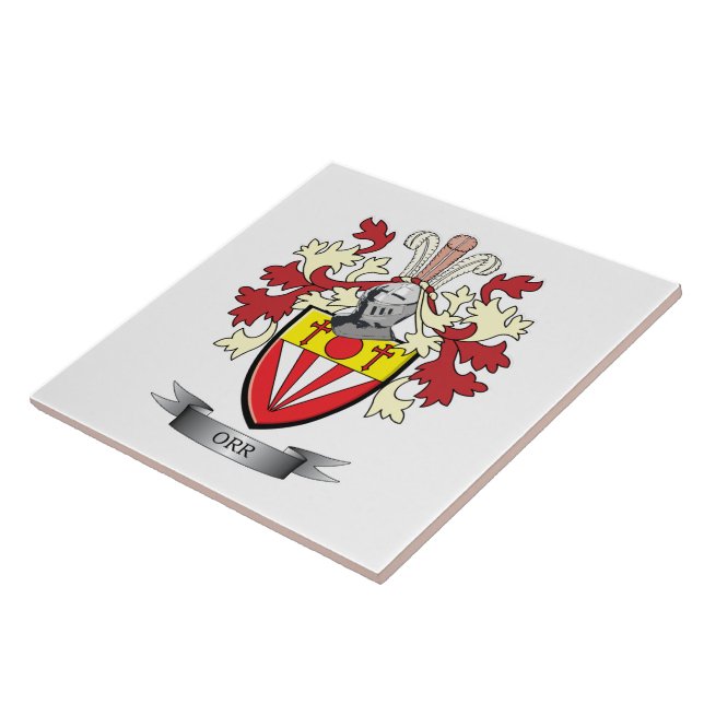 Orr Family Crest Coat of Arms Tile (Side)