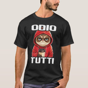 Orso Divertente Regalo I Hate People I Odio Tutti  T-Shirt