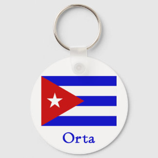 Orta Cuban Flag Key Ring