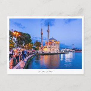 Ortakoy Mosque in Istanbul, Turkey Holiday Postcard