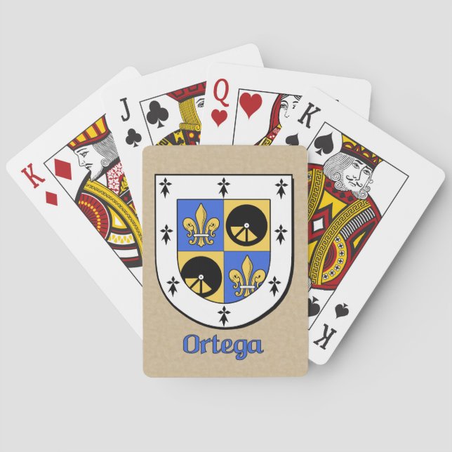 Ortega Heraldic Shield Playing Cards (Back)