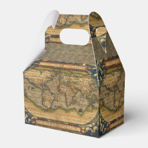 Ortelius 1570 World Map: Antique Cartography Favour Box