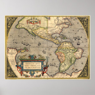 Ortelius America Poster