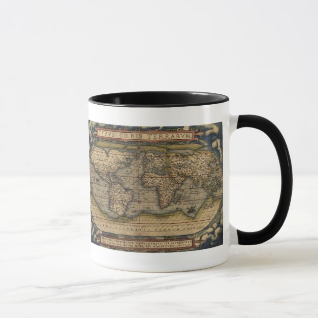 Ortelius World Map 1570 Mug (Right)