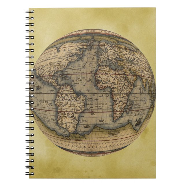 Ortelius world map notebook (Front)