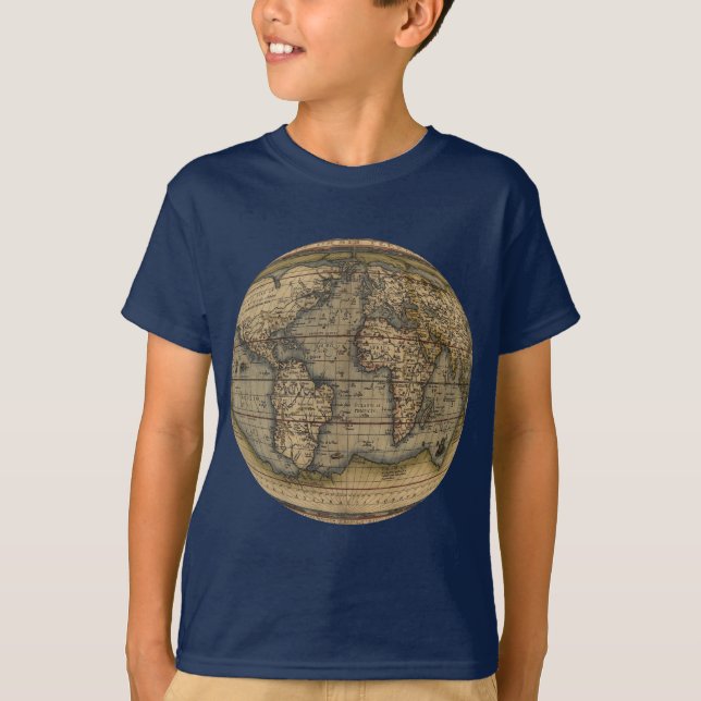 Ortelius World Map T-Shirt (Front)