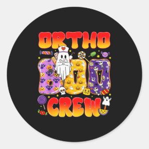 Ortho Boo Crew Ortho Nurse Funny Halloween Classic Round Sticker