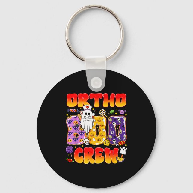 Ortho Boo Crew Ortho Nurse Funny Halloween  Key Ring (Front)