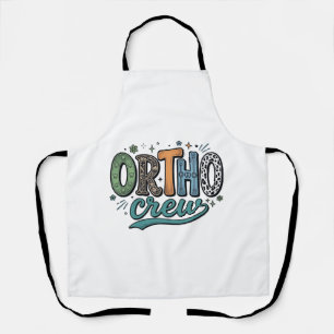 Ortho Crew Vintage Dental Team Vector Design_1 Apron