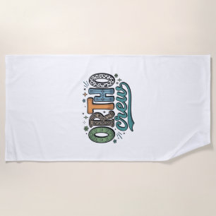 Ortho Crew Vintage Dental Team Vector Design_1 Beach Towel
