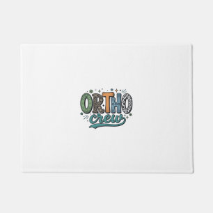 Ortho Crew Vintage Dental Team Vector Design_1 Doormat
