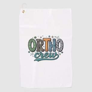 Ortho Crew Vintage Dental Team Vector Design_1 Golf Towel