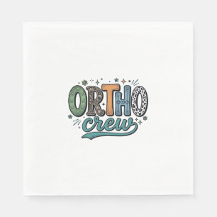 Ortho Crew Vintage Dental Team Vector Design_1 Napkin