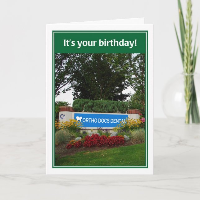 Ortho Docs Dental Funny Jewish Birthday Card (Front)