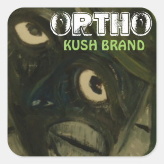 ORTHO KUSH BRAND SQUARE STICKER