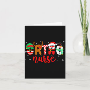 Ortho Nurse Christmas Shirt Nurse Xmas Party Cna N Card