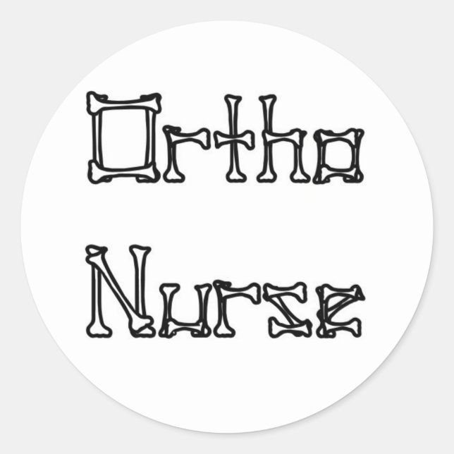 Ortho Nurse Classic Round Sticker (Front)