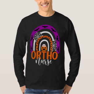Ortho Nurse Halloween Pumpkin Rainbow Orthopaedic T-Shirt