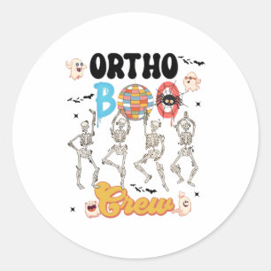 Ortho Orthopaedic Halloween Boo Crew  Classic Round Sticker