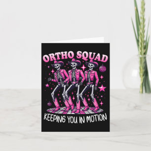 Ortho Squad Dancing Skeletons Valentines Day Ortho Card