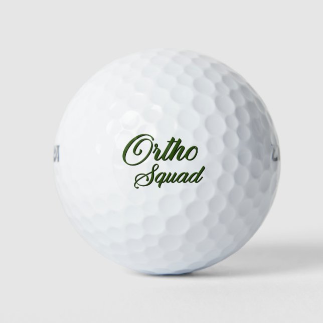 Ortho Squad Orthopaedic Nurse Surgeon Golf Balls (Front)