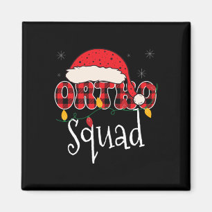 Ortho Squad Plaid Fun Christmas Orthopedics Crew X Magnet