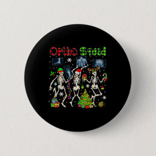 Ortho Squad Xmas Three Santa Reindeer Elf X-ray Sk 6 Cm Round Badge