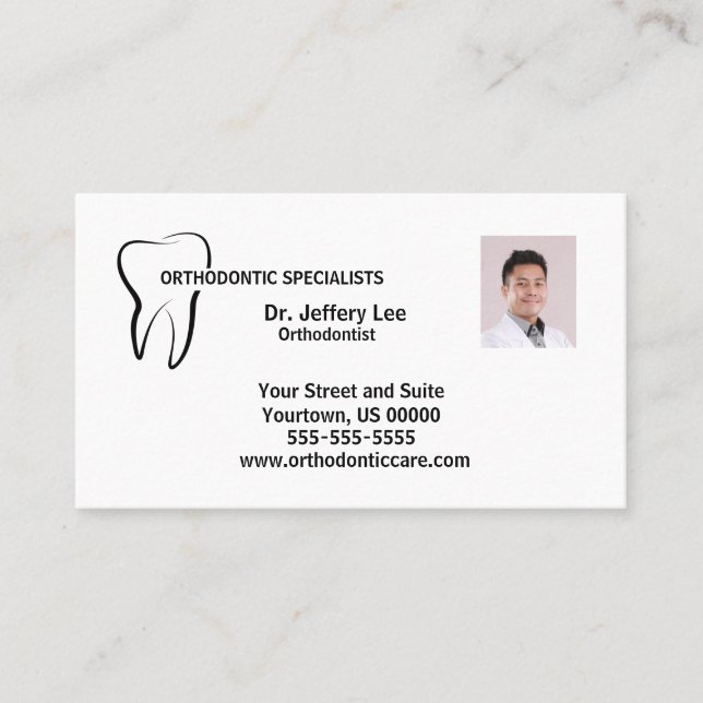 Orthodontic Practice Business Card (Front)