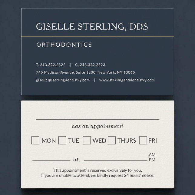 Orthodontics Dentistry Office Appointment Reminder Card (Creator Uploaded)