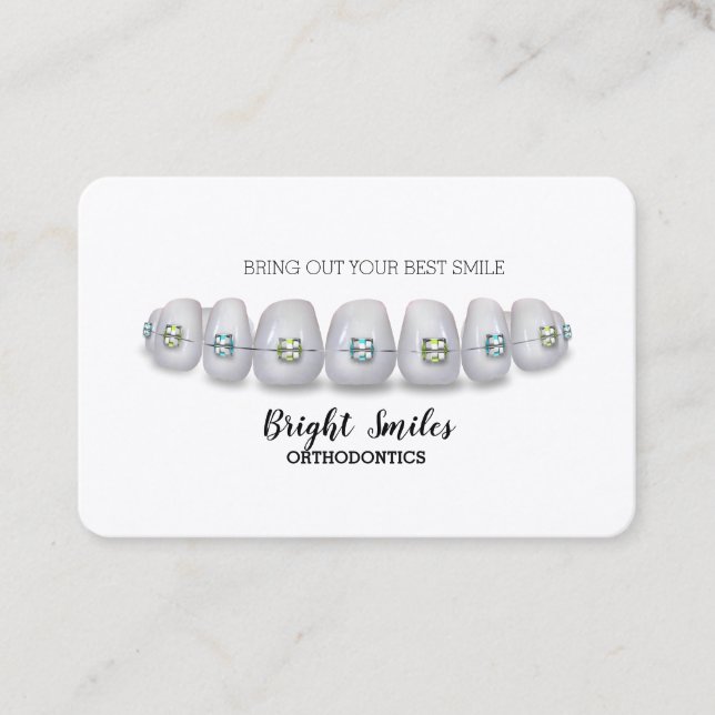 Orthodontist Braces Dentist Standard Business Card (Front)