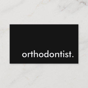 orthodontist. business card