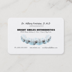 Orthodontist Business Card With Appointment Card