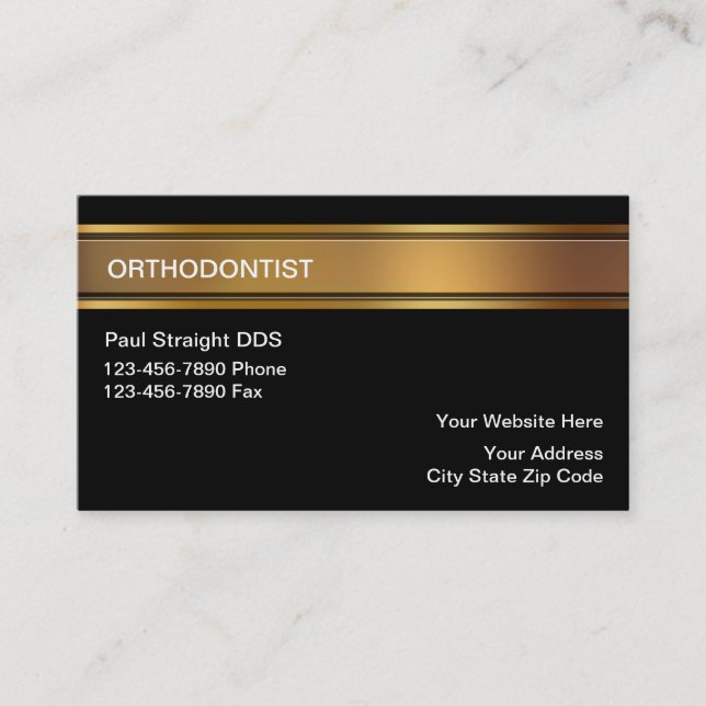 Orthodontist Business Cards (Front)