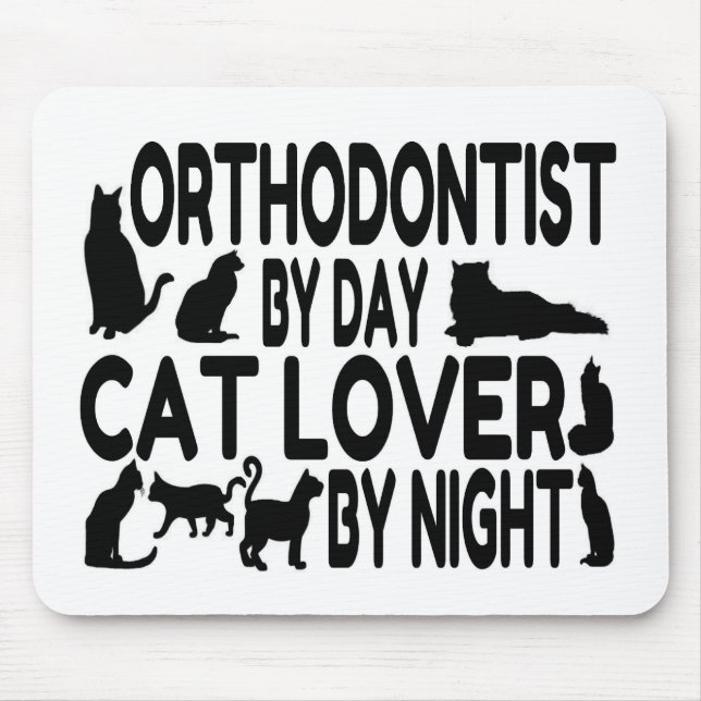 Orthodontist Cat Lover Mouse Mat (Front)